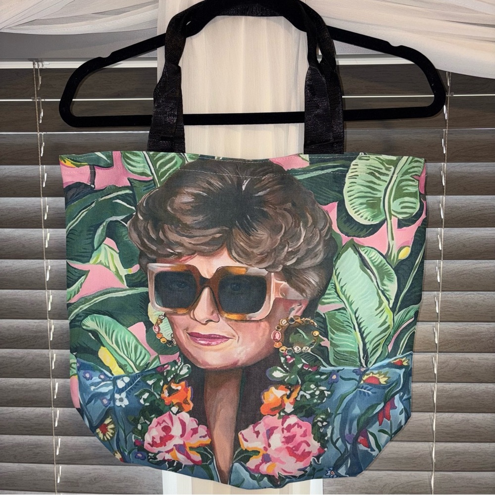 Tropical Print Tote Bag with Blanche from Golden Girls Design